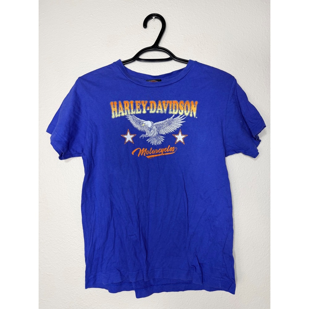 Harley-Davidson Youth Large Blue Eagle Daytona Beach Graphic T-Shirt